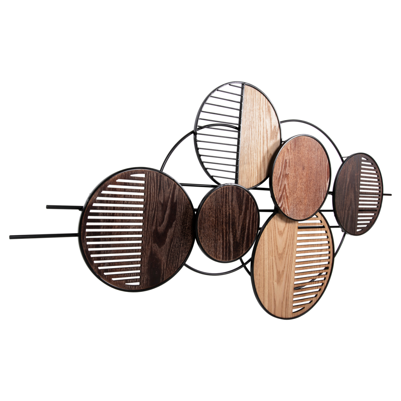 WALL DECOR HM4216 METAL IN EARTH SUBTLE COLORS 135x69 cm. [3]