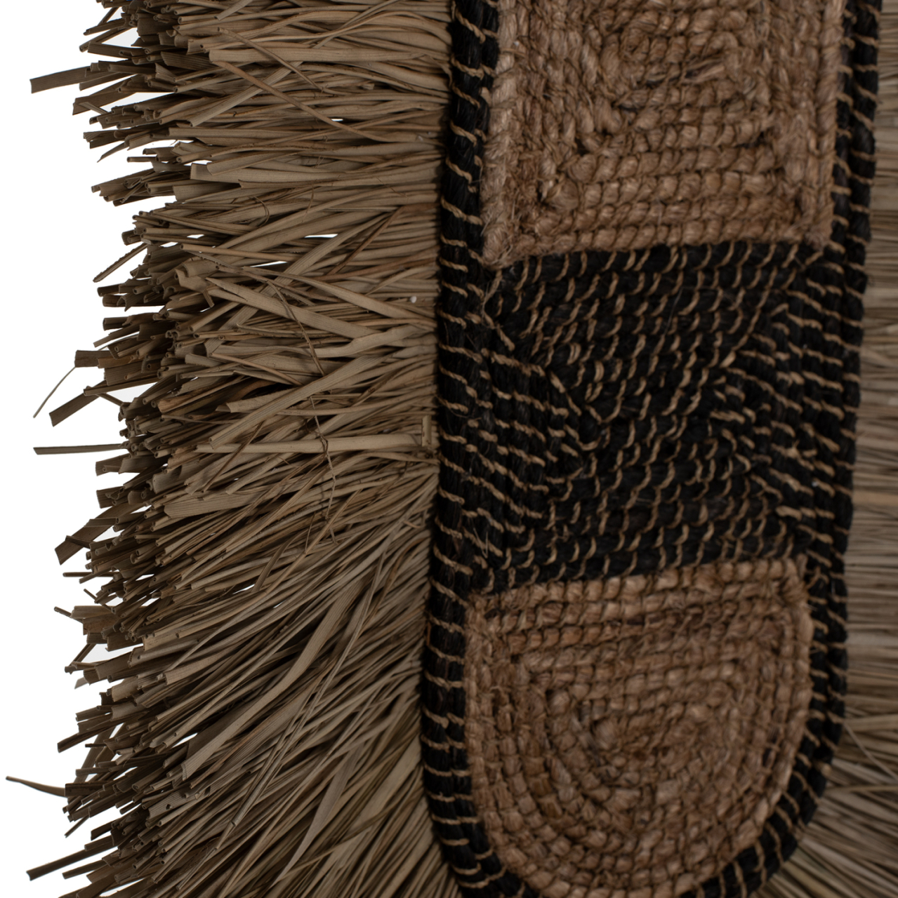 WALL DECOR MADE OF GRASS AND ABACA FIBERS IN NATURAL AND BLACK 46x8x68Hcm.HM7793 [7]