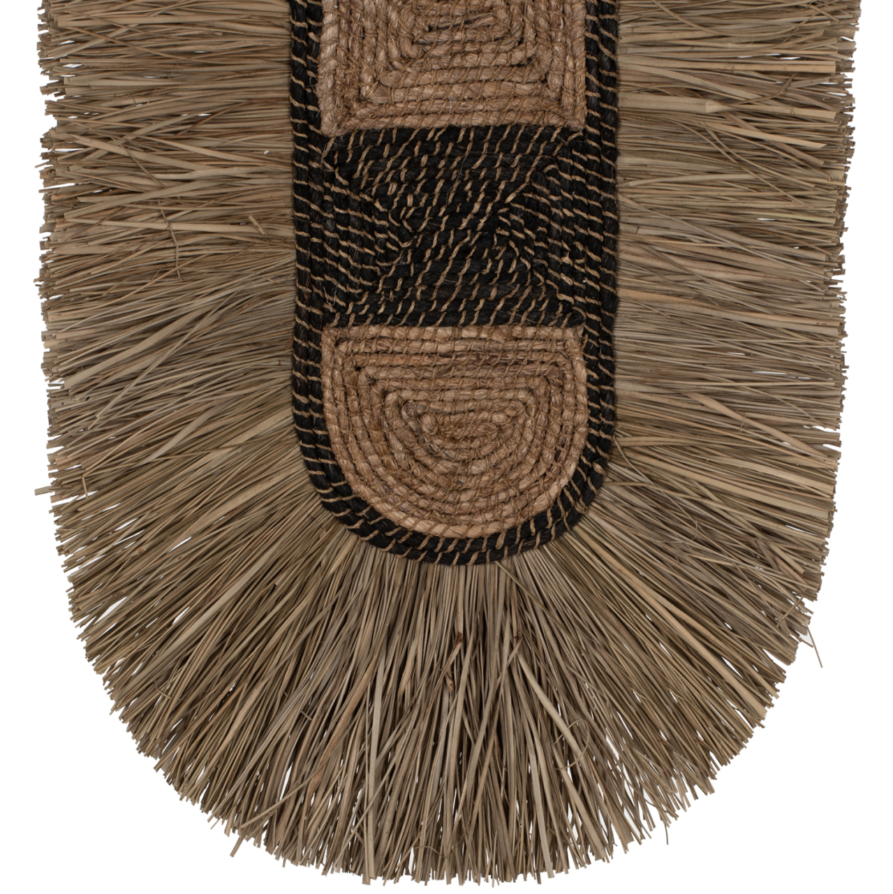 WALL DECOR MADE OF GRASS AND ABACA FIBERS IN NATURAL AND BLACK 46x8x68Hcm.HM7793 [3]