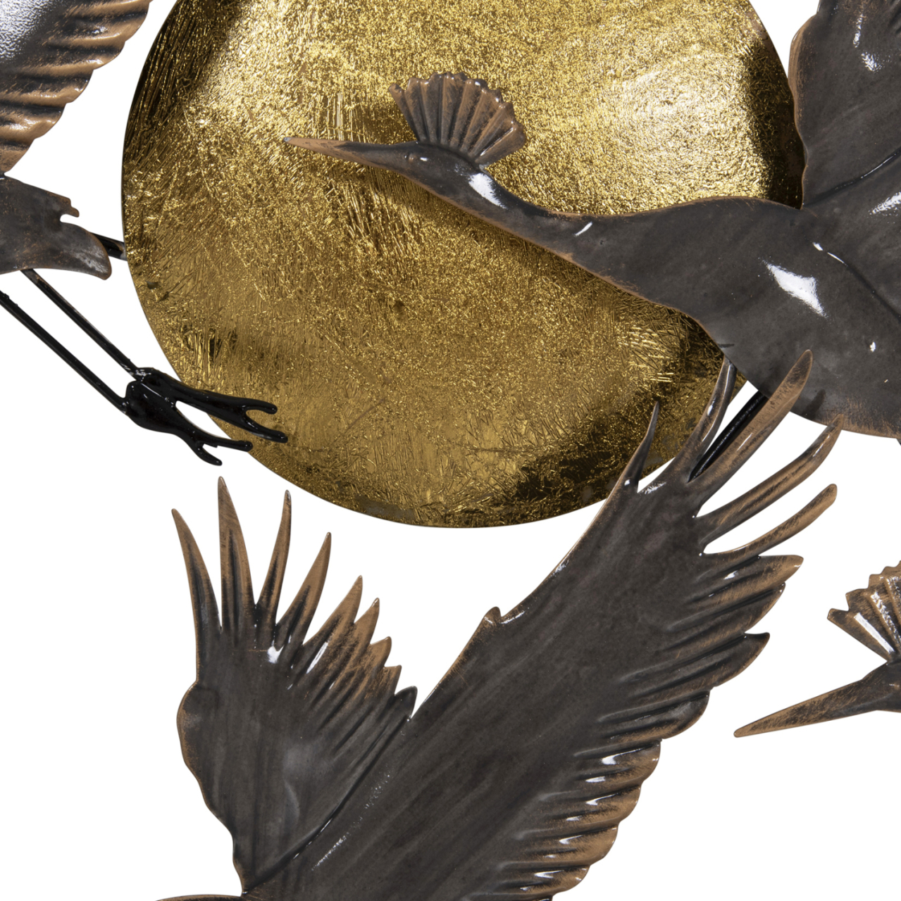 WALL DECOR METALLIC HM4208 BIRDS IN GREY-GOLD 90x46Hcm. [4]