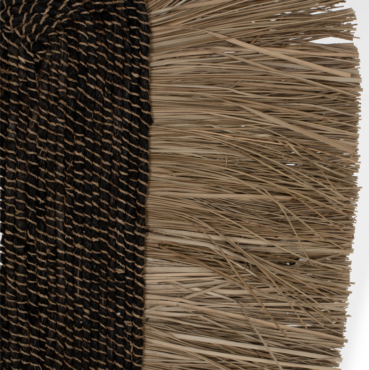 WALL DECOR OVAL MADE OF GRASS AND ABACA FIBERS IN NATURAL-BLACK COLOR 50x5x75Hcm.HM7794 [3]
