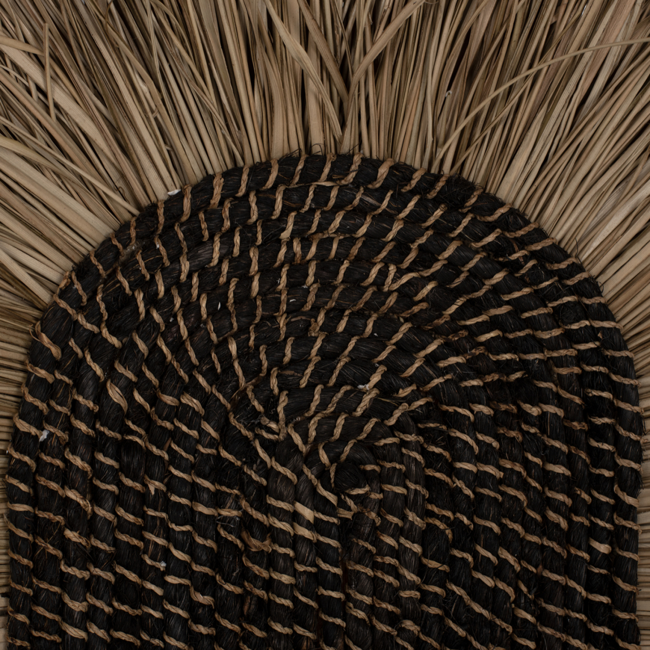 WALL DECOR OVAL MADE OF GRASS AND ABACA FIBERS IN NATURAL-BLACK COLOR 50x5x75Hcm.HM7794 [6]