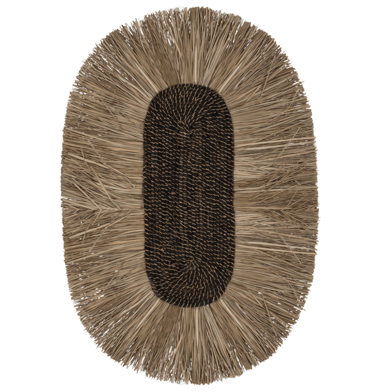 WALL DECOR OVAL MADE OF GRASS AND ABACA FIBERS IN NATURAL COLOR 60x5x90Hcm.HM7795 [1]