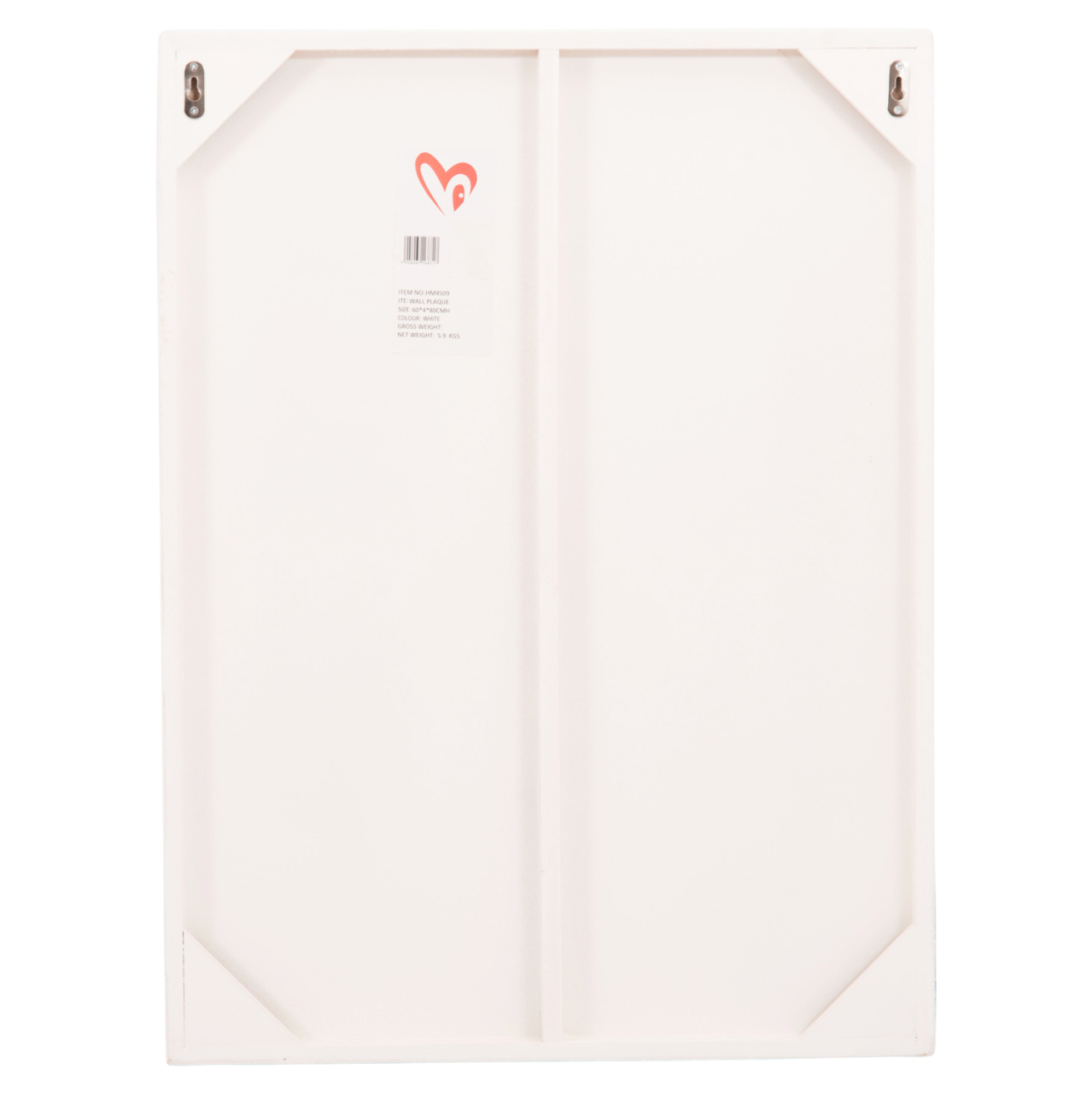WALL DECOR PANEL RECTANGLE SERIES SANTORINI HM4509 MDF IN OFF-WHITE COLOR 60x4(thickness)x80Hcm. [7]