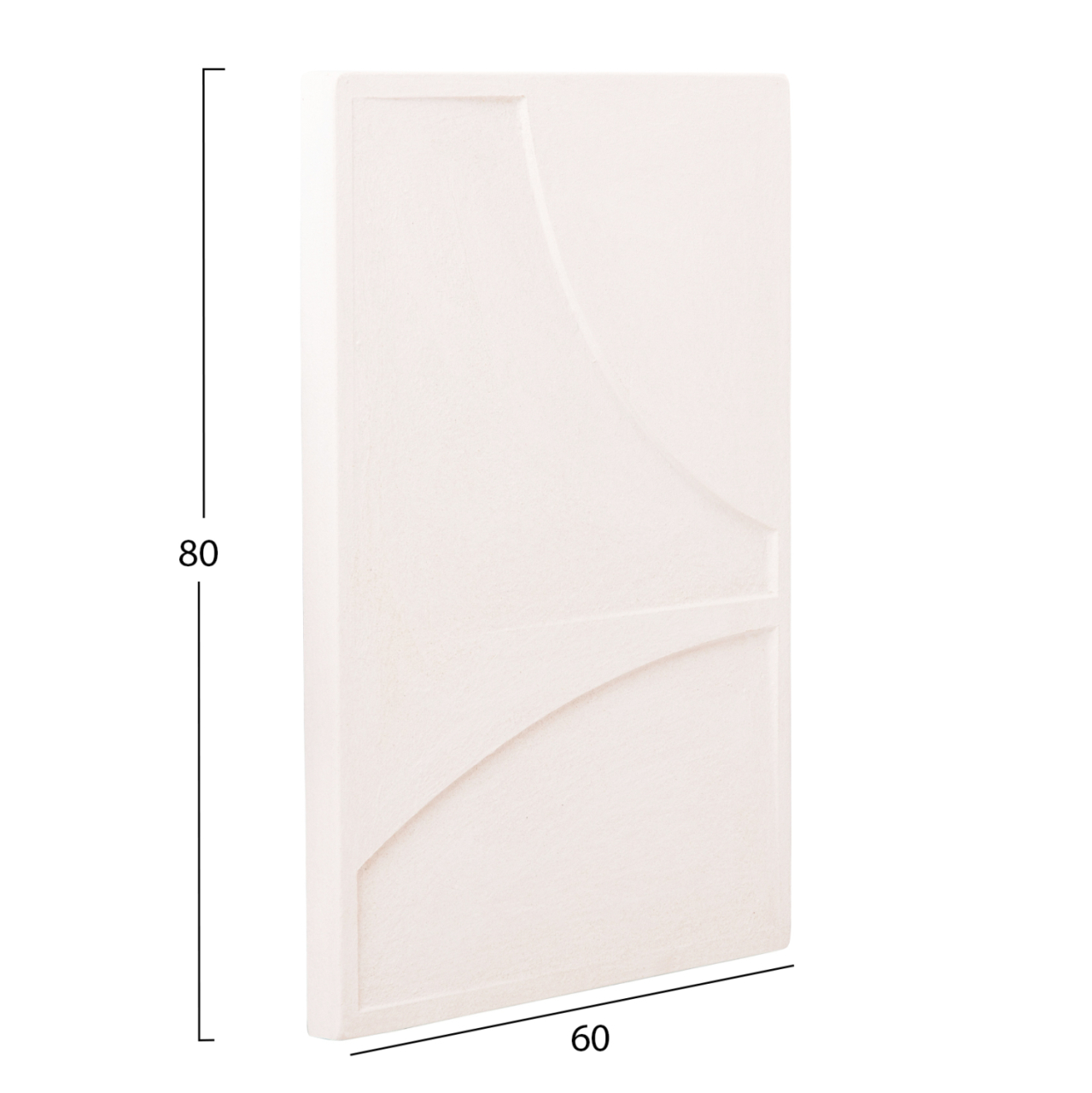 WALL DECOR PANEL RECTANGLE SERIES SANTORINI HM4509 MDF IN OFF-WHITE COLOR 60x4(thickness)x80Hcm. [2]