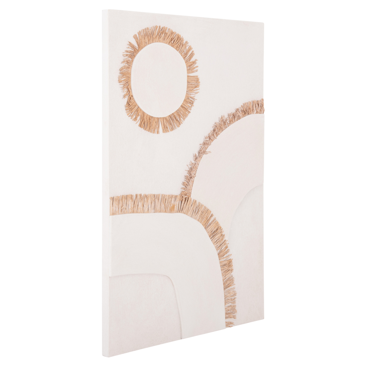 WALL DECOR PANEL RECTANGLE SERIES SANTORINI HM4531 MDF IN OFF WHITE COLOR-DECOR IN BEIGE 80x4.5(thickness)x120Hcm. [3]
