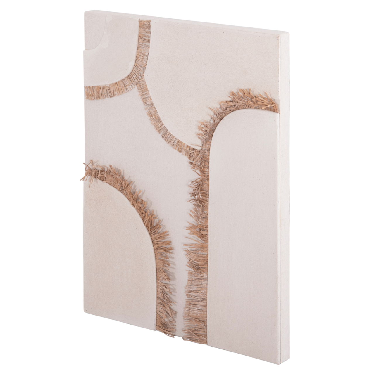 WALL DECOR PANEL RECTANGLE SERIES SANTORINI HM4532 MDF IN OFF WHITE COLOR-DECOR IN BEIGE 60x4.5(thickness)x80Hcm. [3]
