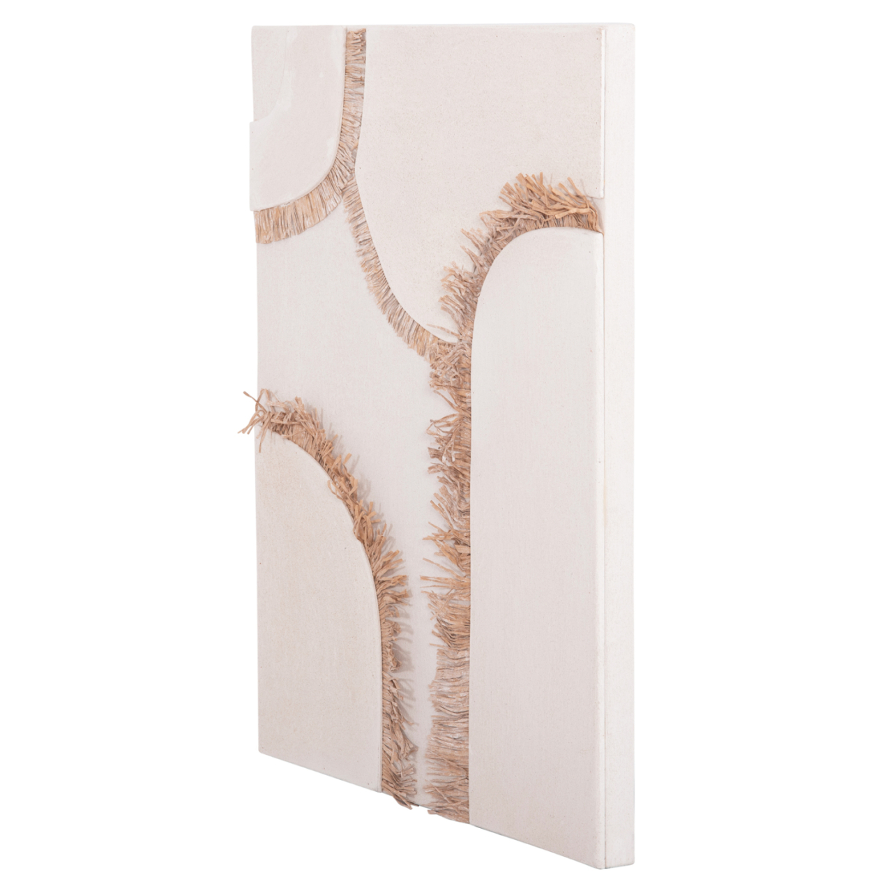 WALL DECOR PANEL RECTANGLE SERIES SANTORINI HM4532 MDF IN OFF WHITE COLOR-DECOR IN BEIGE 60x4.5(thickness)x80Hcm. [6]