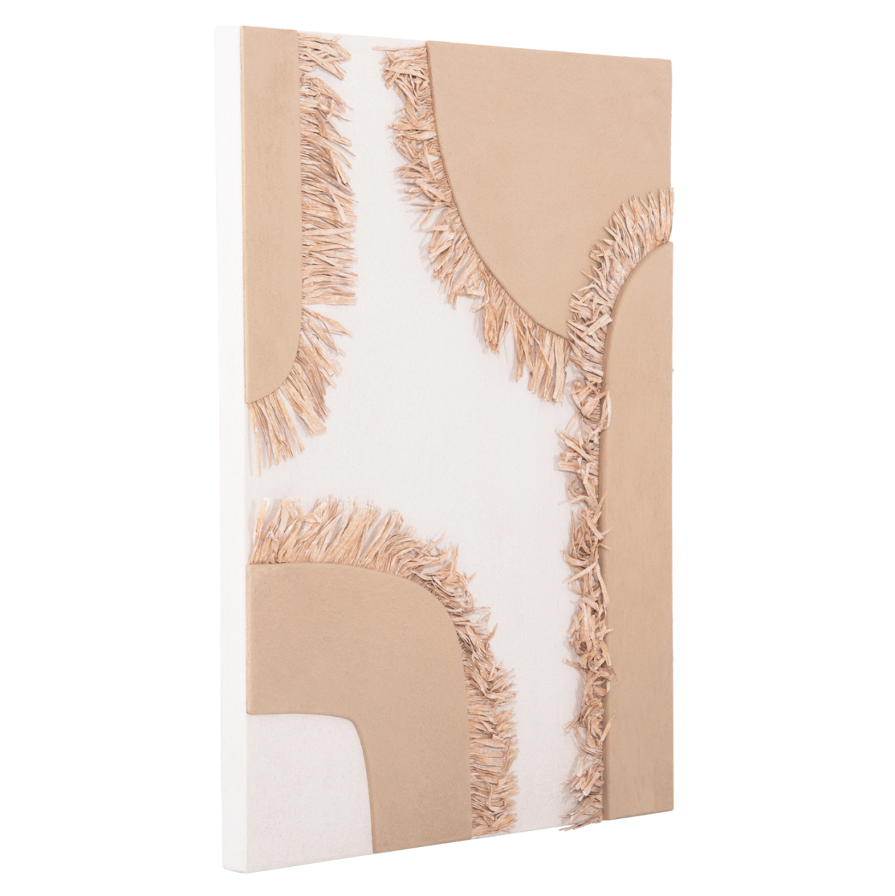 WALL DECOR PANEL RECTANGLE SERIES SANTORINI HM4533 MDF IN OFF WHITE-BROWN COLOR-DECOR IN BEIGE 60x4.5(thickness)x80Hcm. [3]