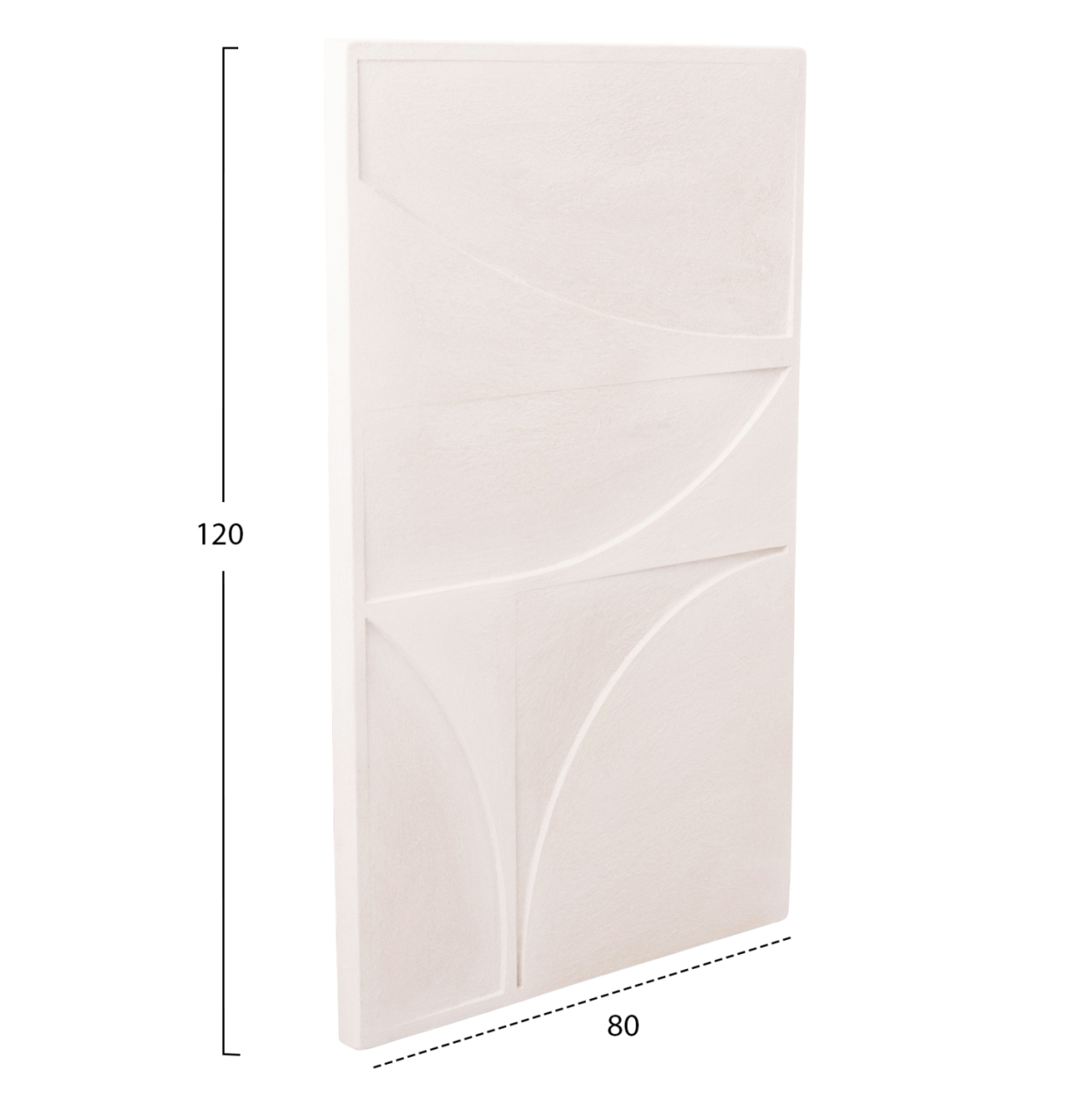 WALL DECOR PANEL SERIES SANTORINI HM4505 MDF IN OFF-WHITE COLOR 80x4(thickness)x120Hcm. [2]