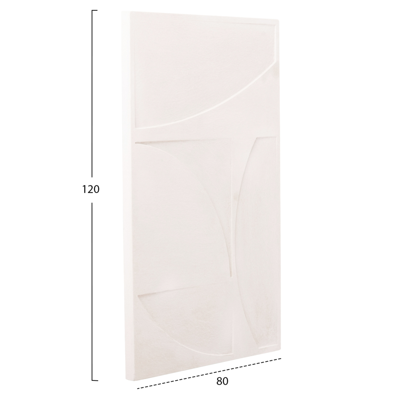 WALL DECOR PANEL SERIES SANTORINI HM4506 MDF IN OFF-WHITE COLOR 80x4(thickness)x120Hcm. [2]