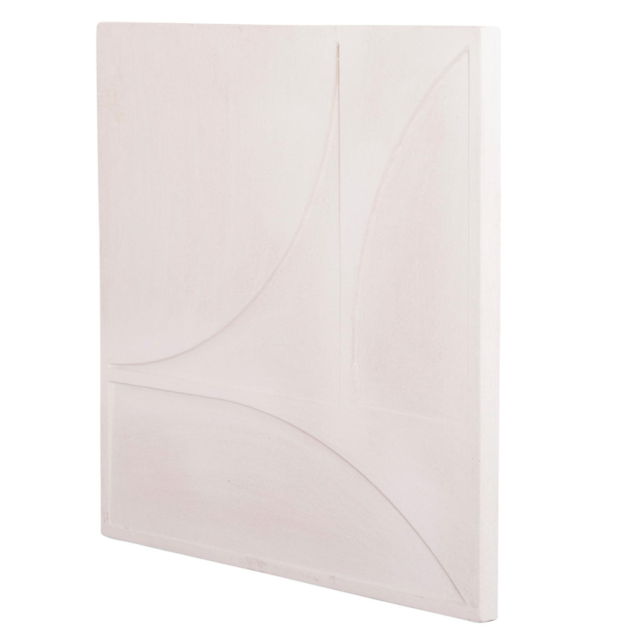 WALL DECOR PANEL SQUARE SERIES SANTORINI HM4507 MDF IN OFF-WHITE COLOR 80x4(thickness)x80Hcm. [3]