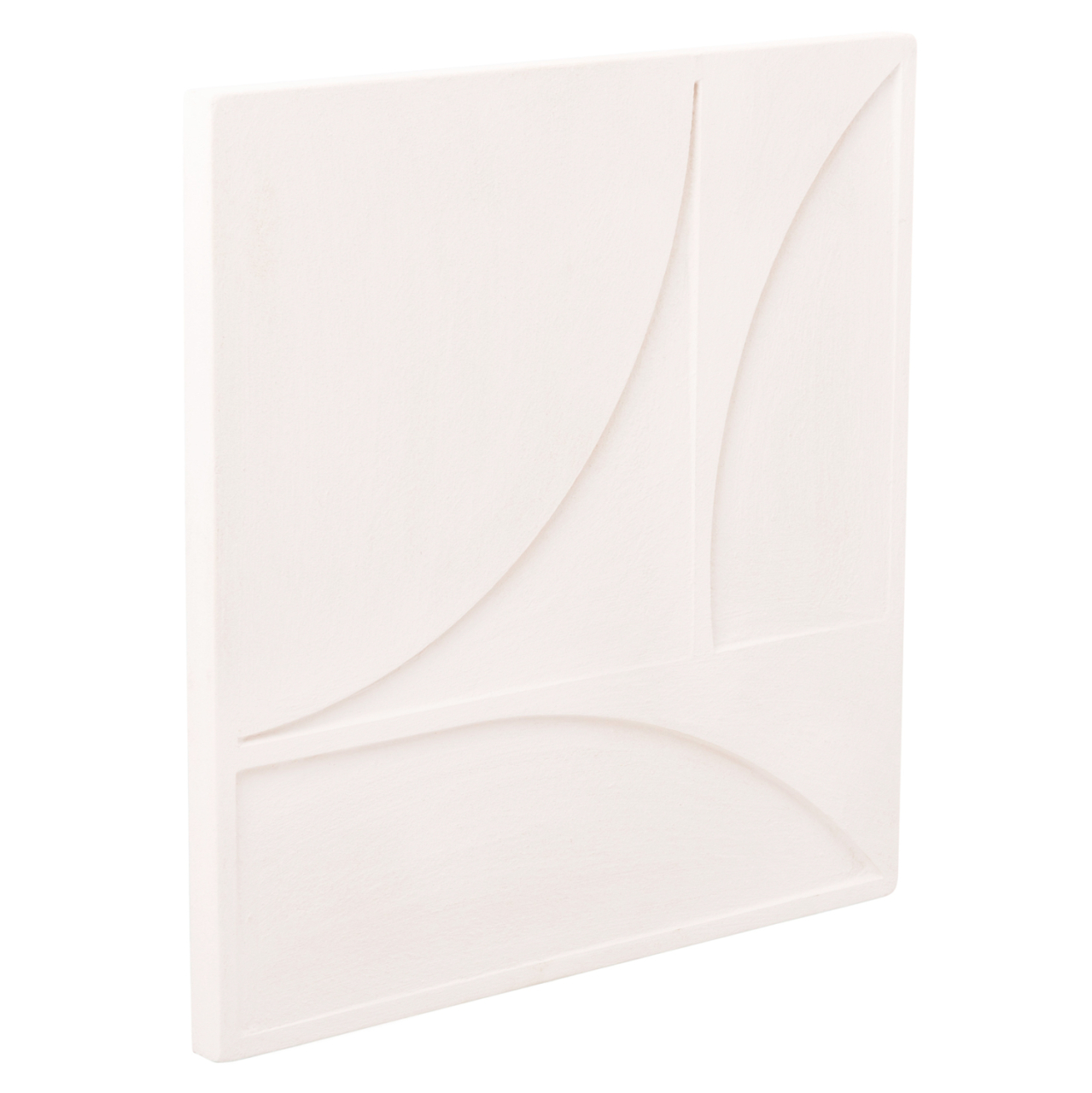 WALL DECOR PANEL SQUARE SERIES SANTORINI HM4508 MDF IN OFF-WHITE COLOR 80x4(thickness)x80Hcm. [2]