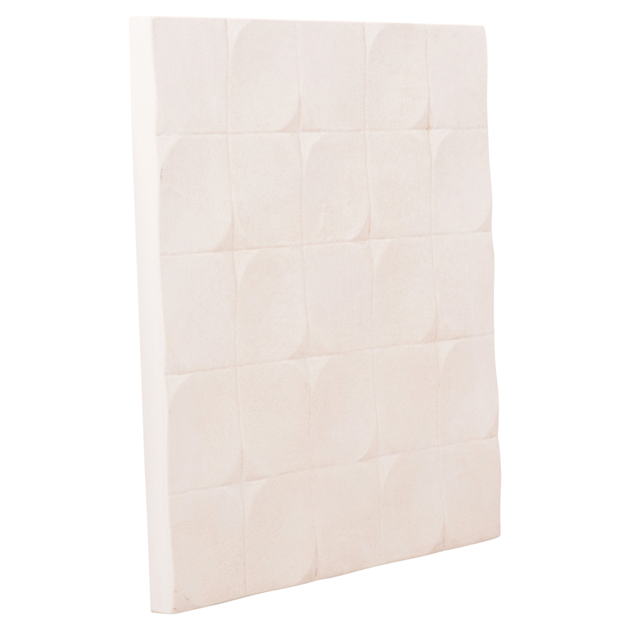 WALL DECOR PANEL SQUARE SERIES SANTORINI HM4516 MDF OFF-WHITE COLOR 80x4.5(thickness)x80Hcm. [3]