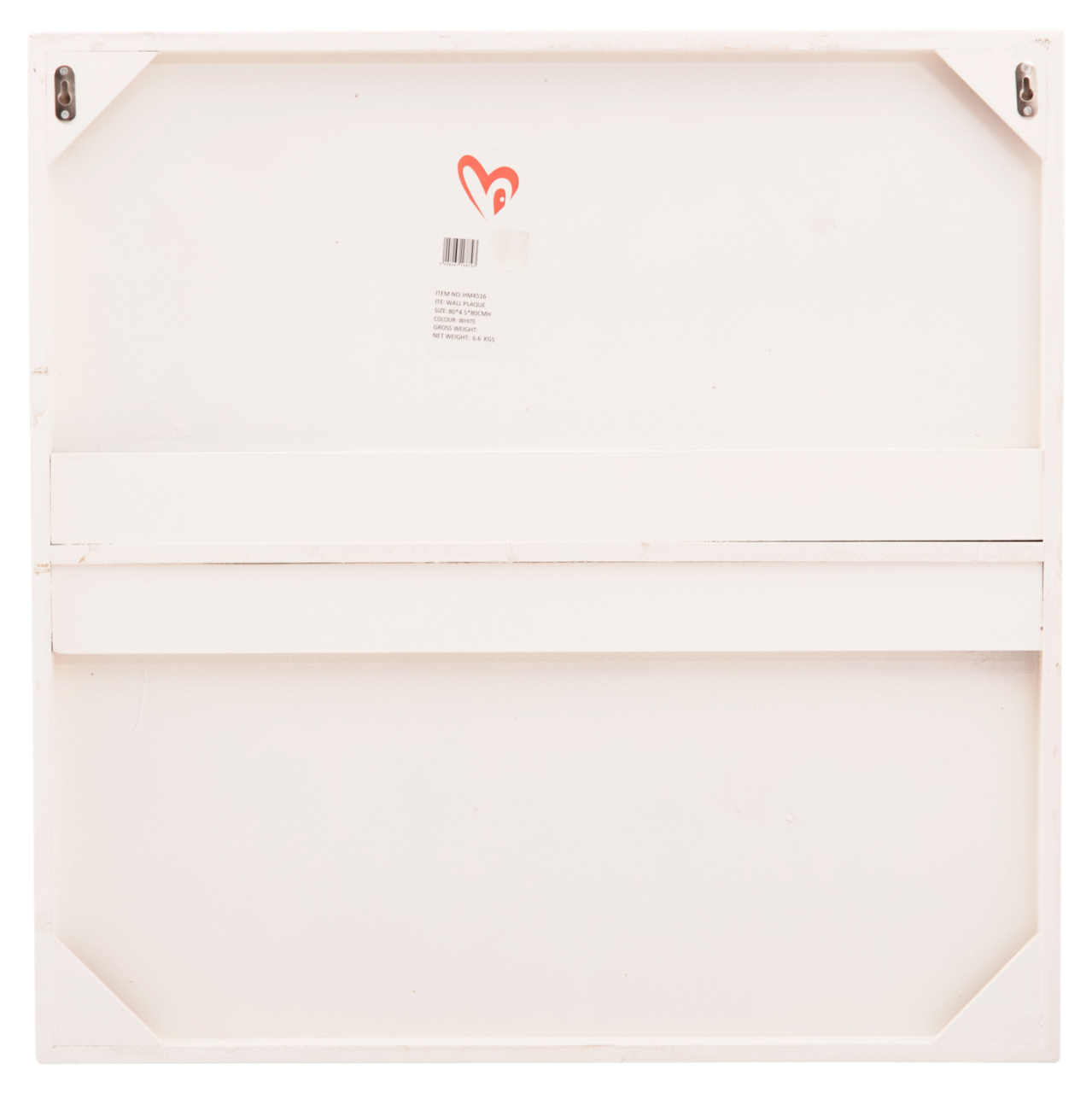 WALL DECOR PANEL SQUARE SERIES SANTORINI HM4516 MDF OFF-WHITE COLOR 80x4.5(thickness)x80Hcm. [7]