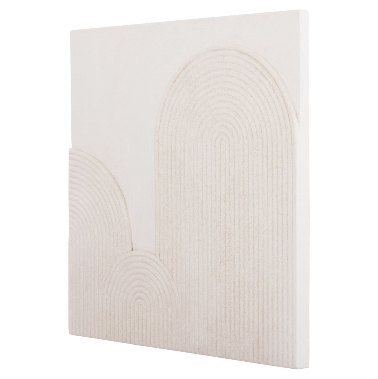 WALL DECOR PANEL SQUARE SERIES SANTORINI HM4517 MDF IN OFF-WHITE COLOR 80x4.5(thickness)x80Hcm. [4]
