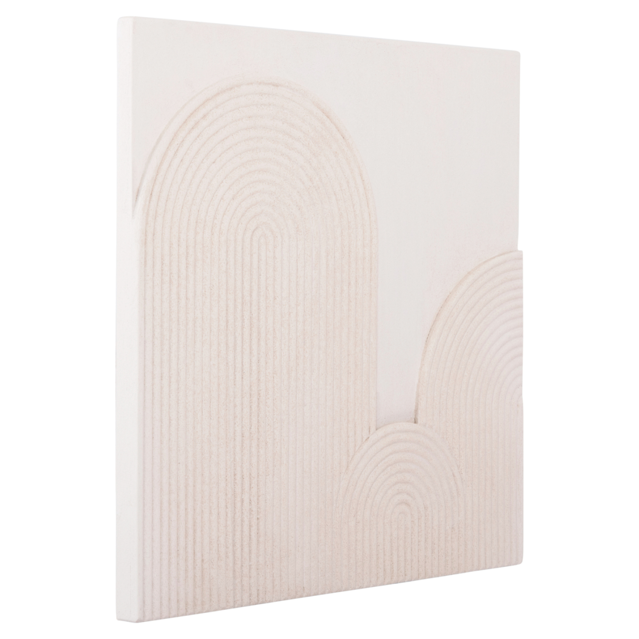 WALL DECOR PANEL SQUARE SERIES SANTORINI HM4517 MDF IN OFF-WHITE COLOR 80x4.5(thickness)x80Hcm. [3]