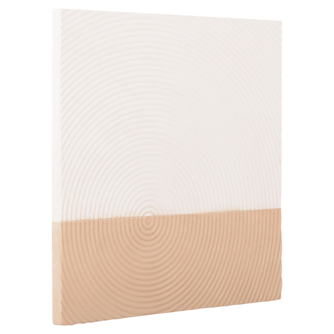 WALL DECOR PANEL SQUARE SERIES SANTORINI HM4519 MDF IN OFF-WHITE-BROWN COLOR 80x4(thickness)x80Hcm. [3]