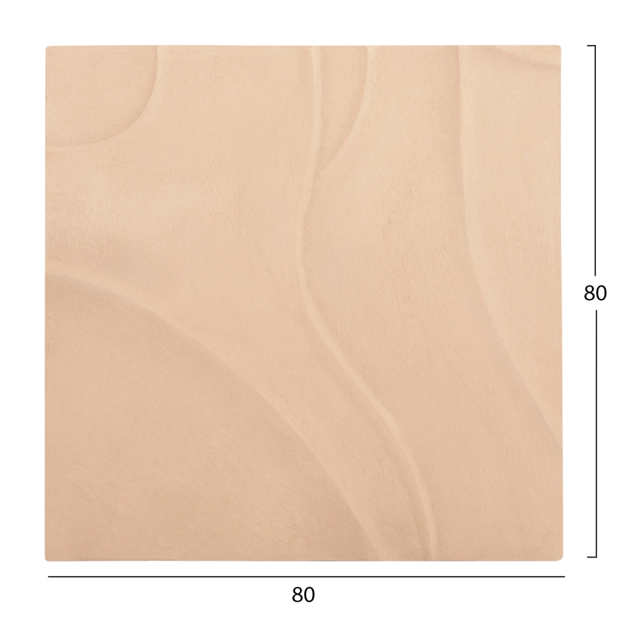 WALL DECOR PANEL SQUARE SERIES SANTORINI HM4520 MDF IN BEIGE COLOR 80x4(thickness)x80Hcm. [2]