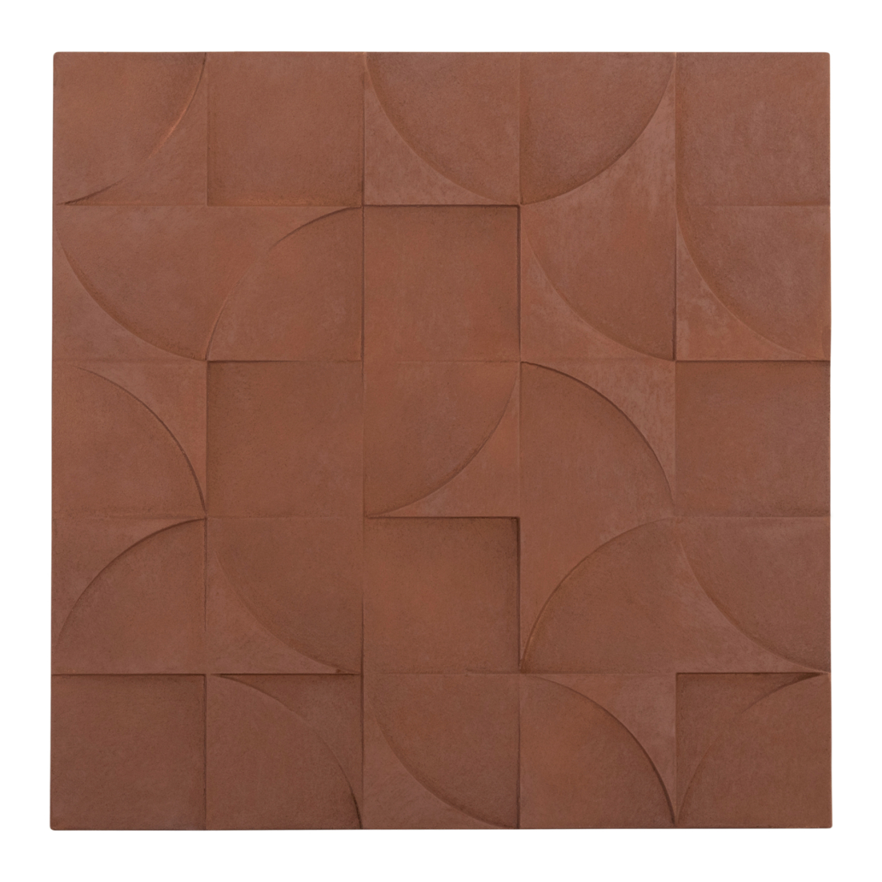 WALL DECOR PANEL SQUARE SERIES SANTORINI HM4524 MDF IN BROWN COLOR 80x5(thickness)x80Hcm. [1]