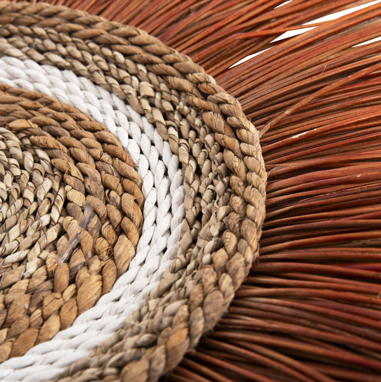 WALL DECOR ROUND MADE OF GRASS AND BANANA BARK FIBERS 55x3x55Hcm.HM7792 [5]
