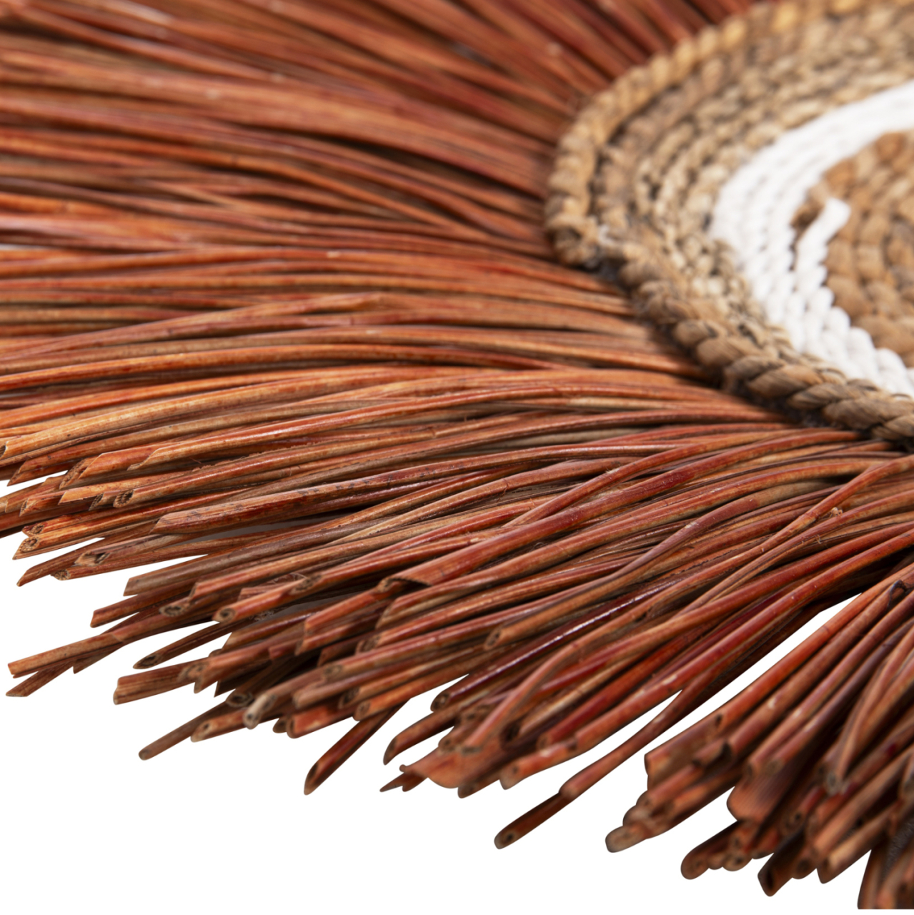 WALL DECOR ROUND MADE OF GRASS AND BANANA BARK FIBERS 55x3x55Hcm.HM7792 [6]