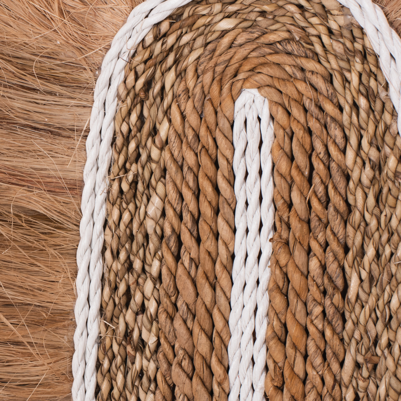 WALL DECOR WITH ABACA FIBERS AND ROPE IN NATURAL COLOR 32X58X8cm.HM7791 [5]