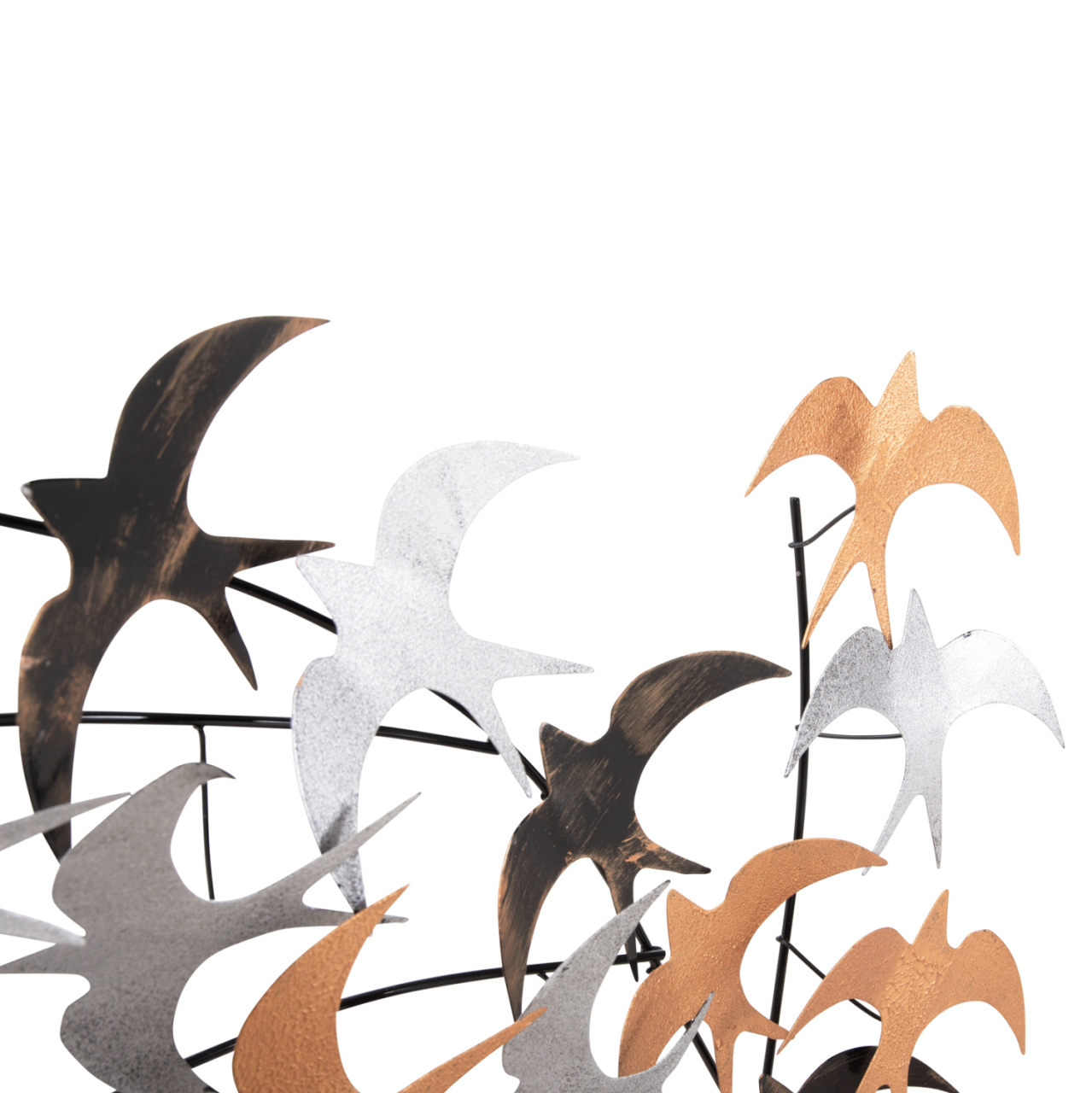 WALL DECORATION BIRDS HM4655 METAL- MULTICOLOR 131x11(depth)x70Hcm. [4]
