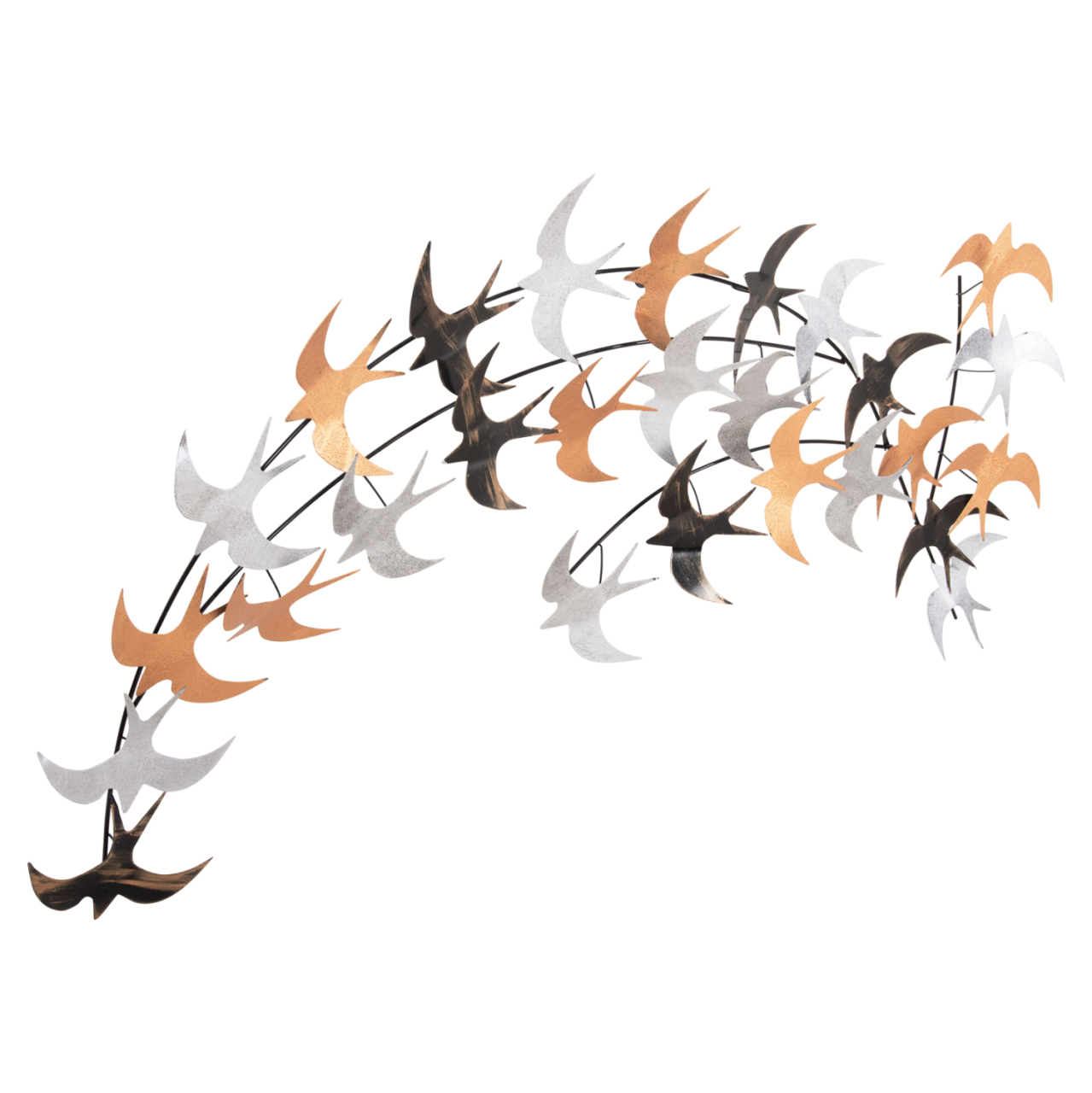 WALL DECORATION BIRDS HM4655 METAL- MULTICOLOR 131x11(depth)x70Hcm. [3]