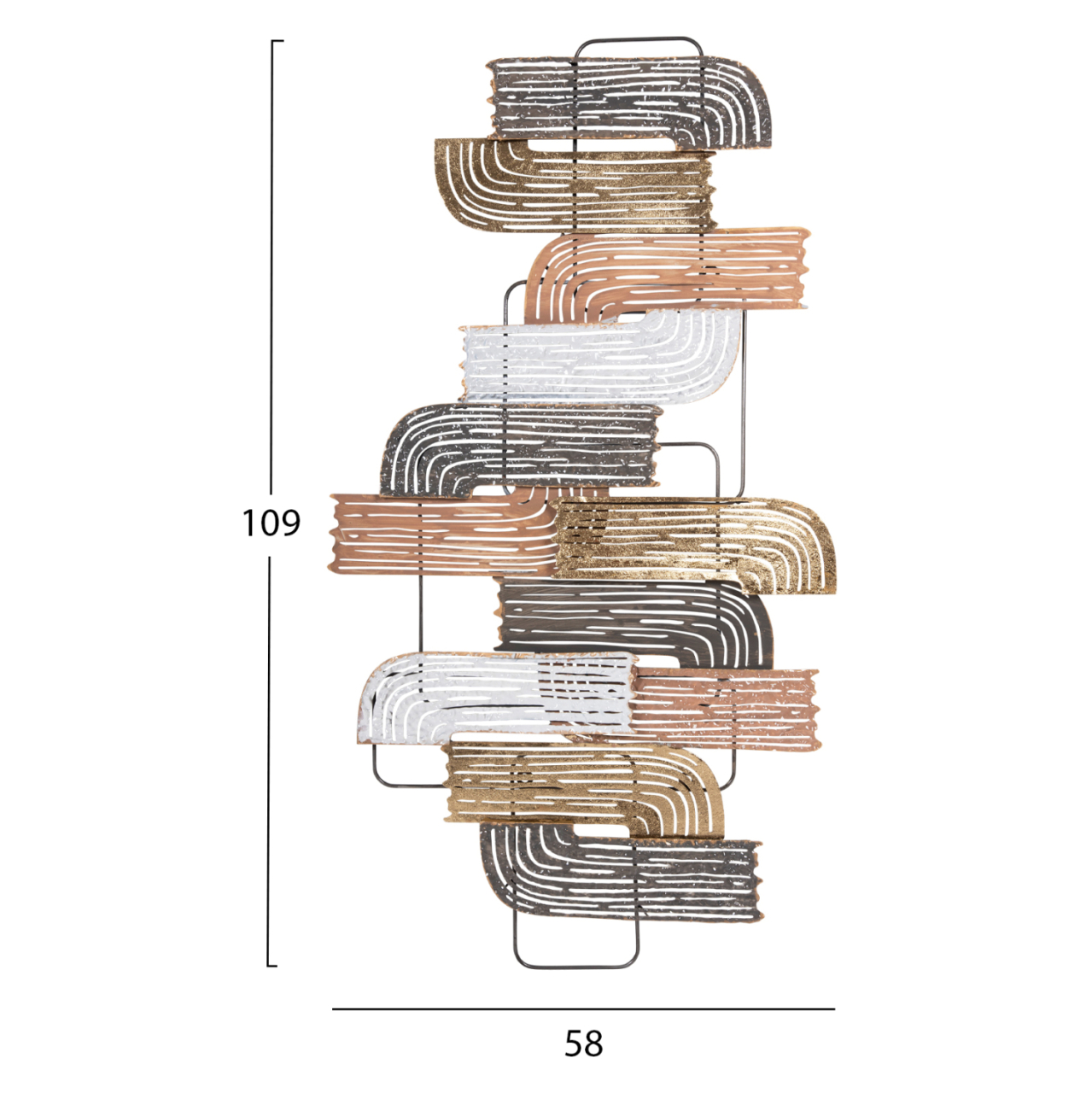 WALL DECORATION HM4206 METAL IN VARIOUS COLORS 58x4x109cm. [2]
