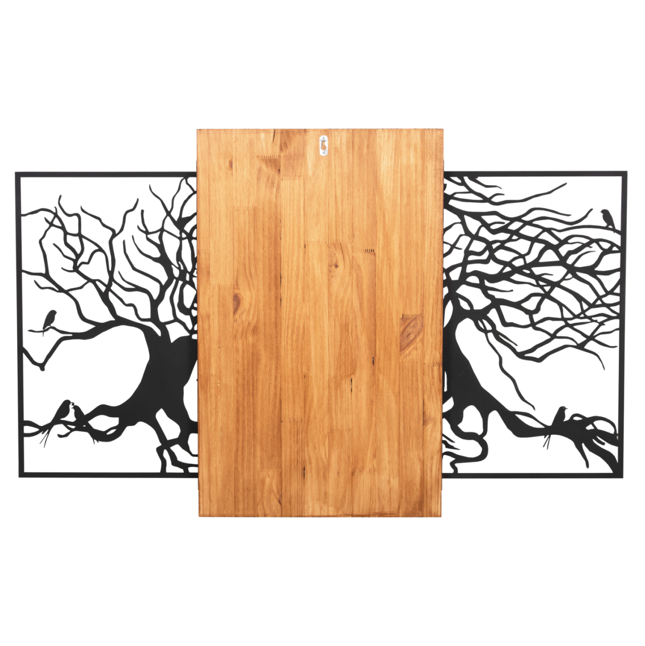 WALL DECORATION ILLUSION HM4654 METAL-WOOD 125.5x3(thickness)x79Hcm. [4]