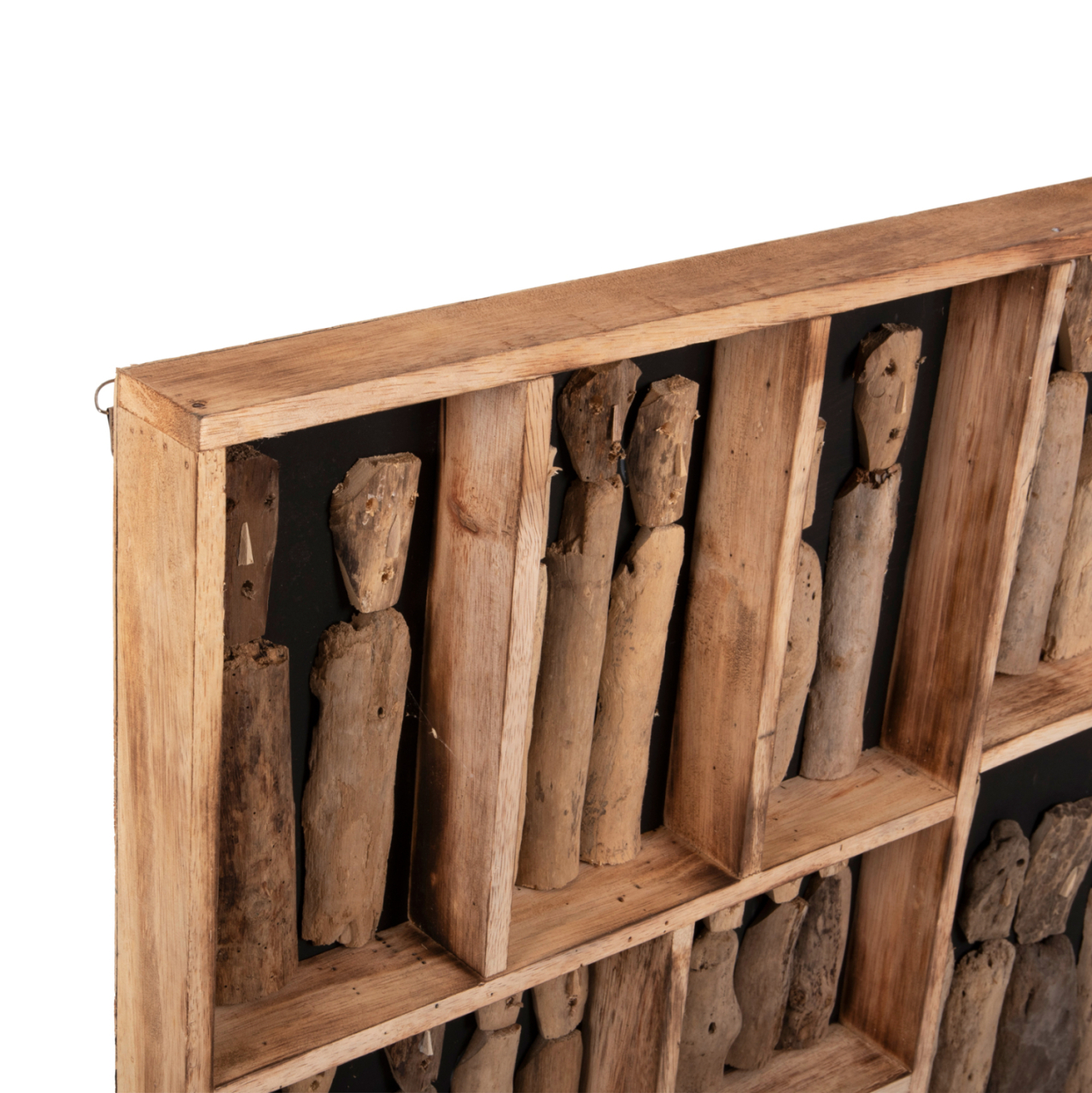 WALL DECORATION MYST HM4274 FRAME WITH FIGURINES MADE OF DRIFTWOOD 100x6x100Hcm. [4]