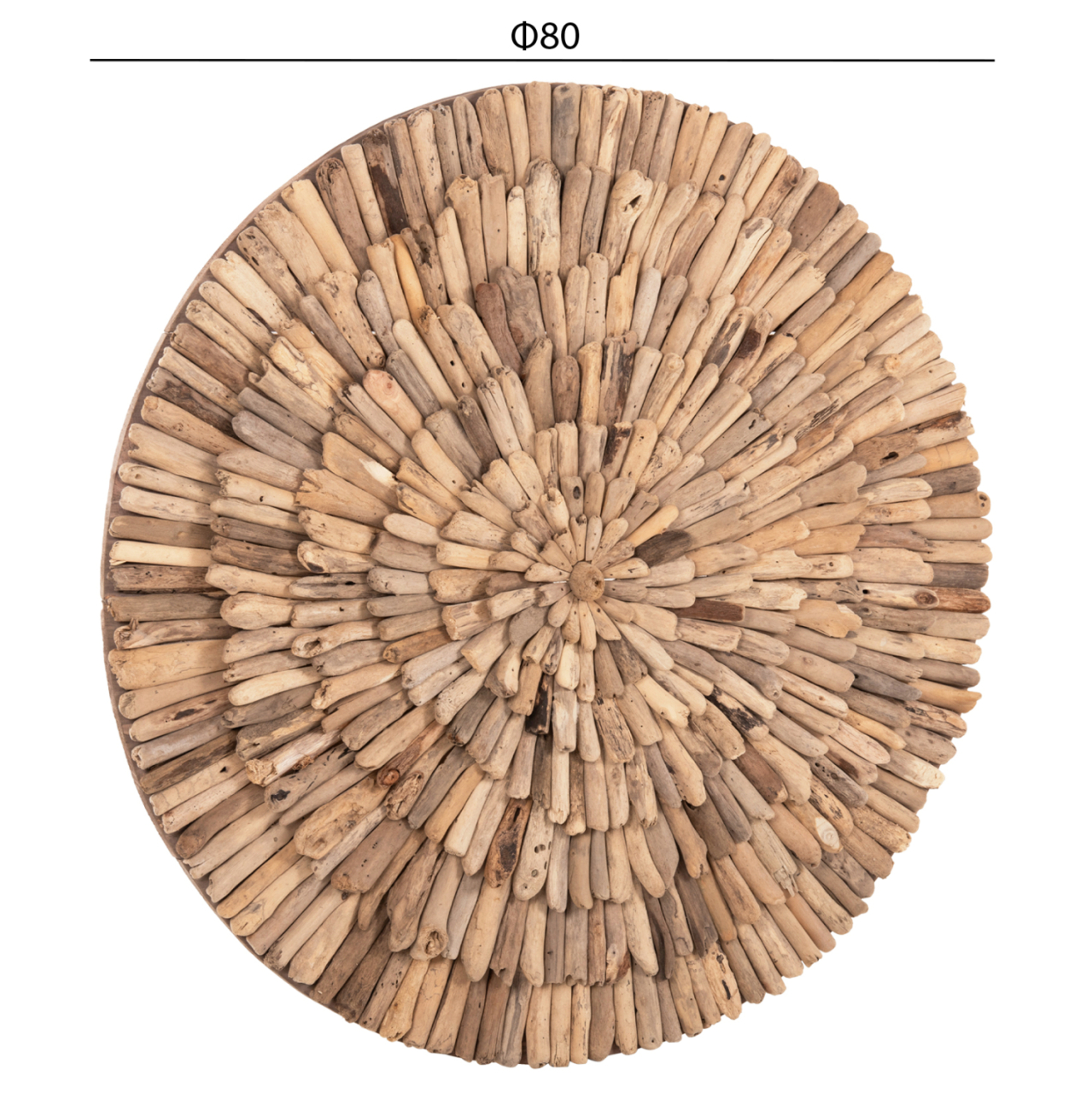 WALL DECORATION ROUND CHIIKI HM4299 DRIFTWOOD IN NATURAL Φ80 cm. [2]