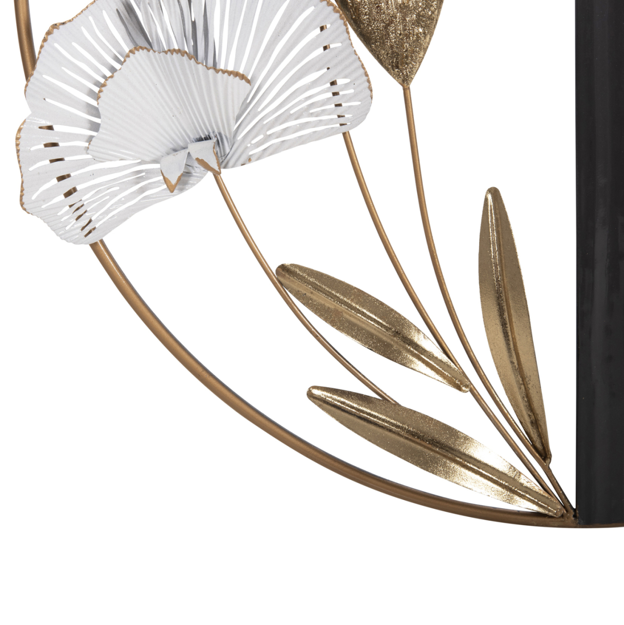WALL DECORATION ROUND HM4202 METAL IN GOLD-BLACK-WHITE Φ60cm [5]