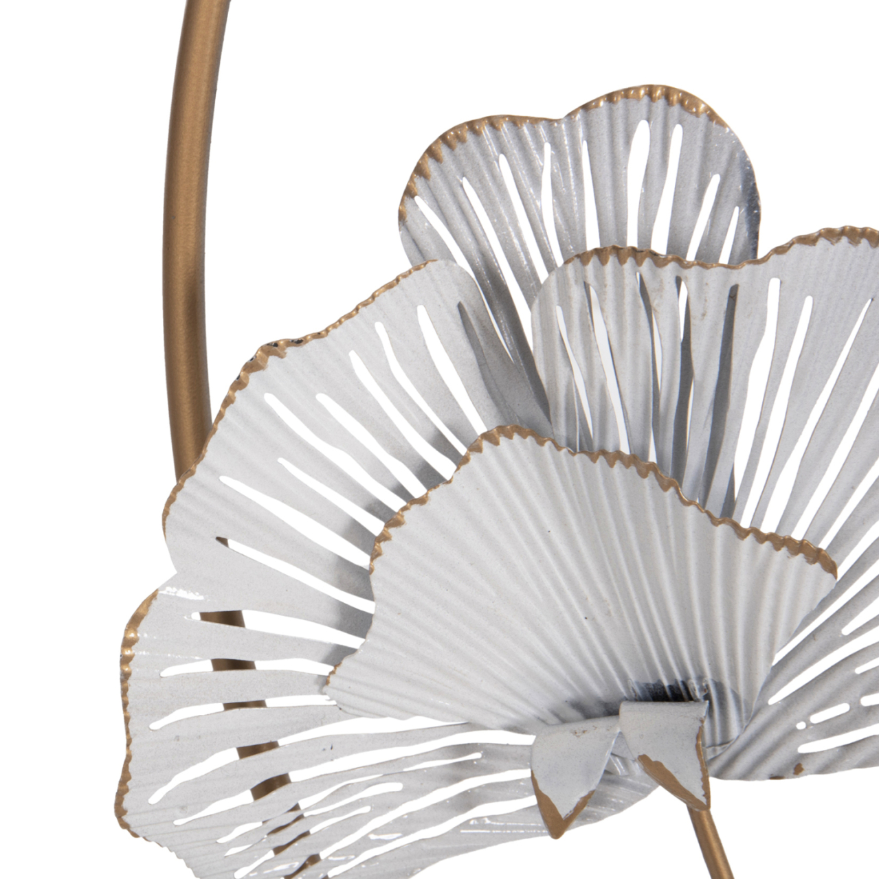 WALL DECORATION ROUND HM4202 METAL IN GOLD-BLACK-WHITE Φ60cm [4]