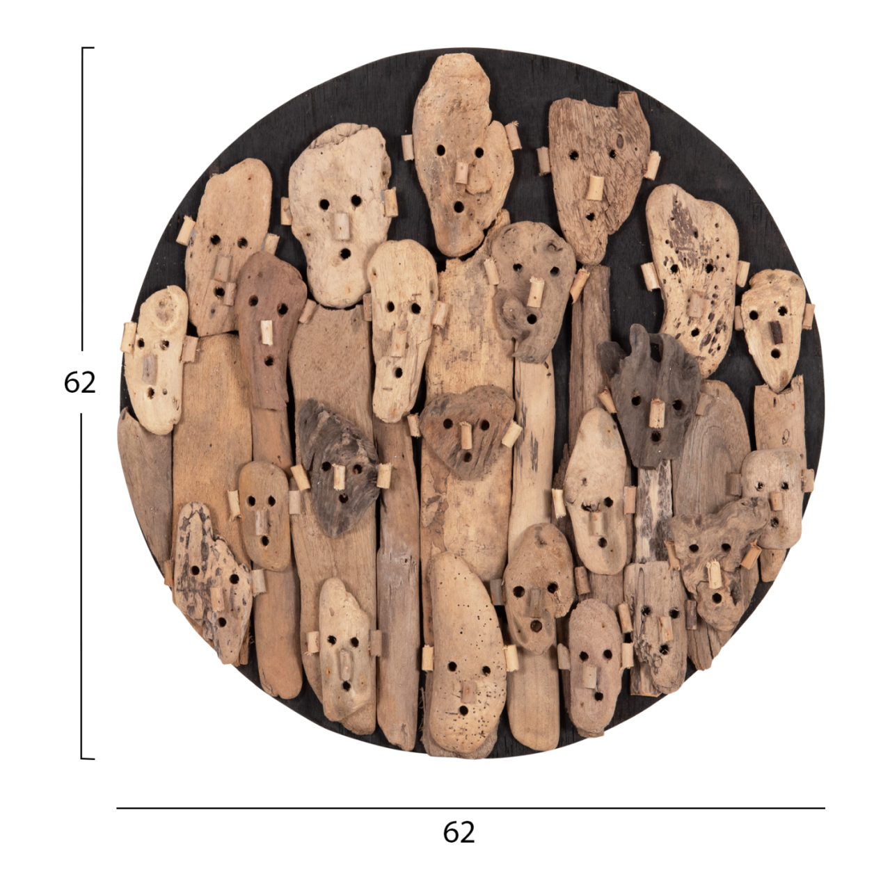 WALL DECORATION ROUND LICAS HM4441 DRIFTWOOD IN NATURAL Φ62cm. [2]