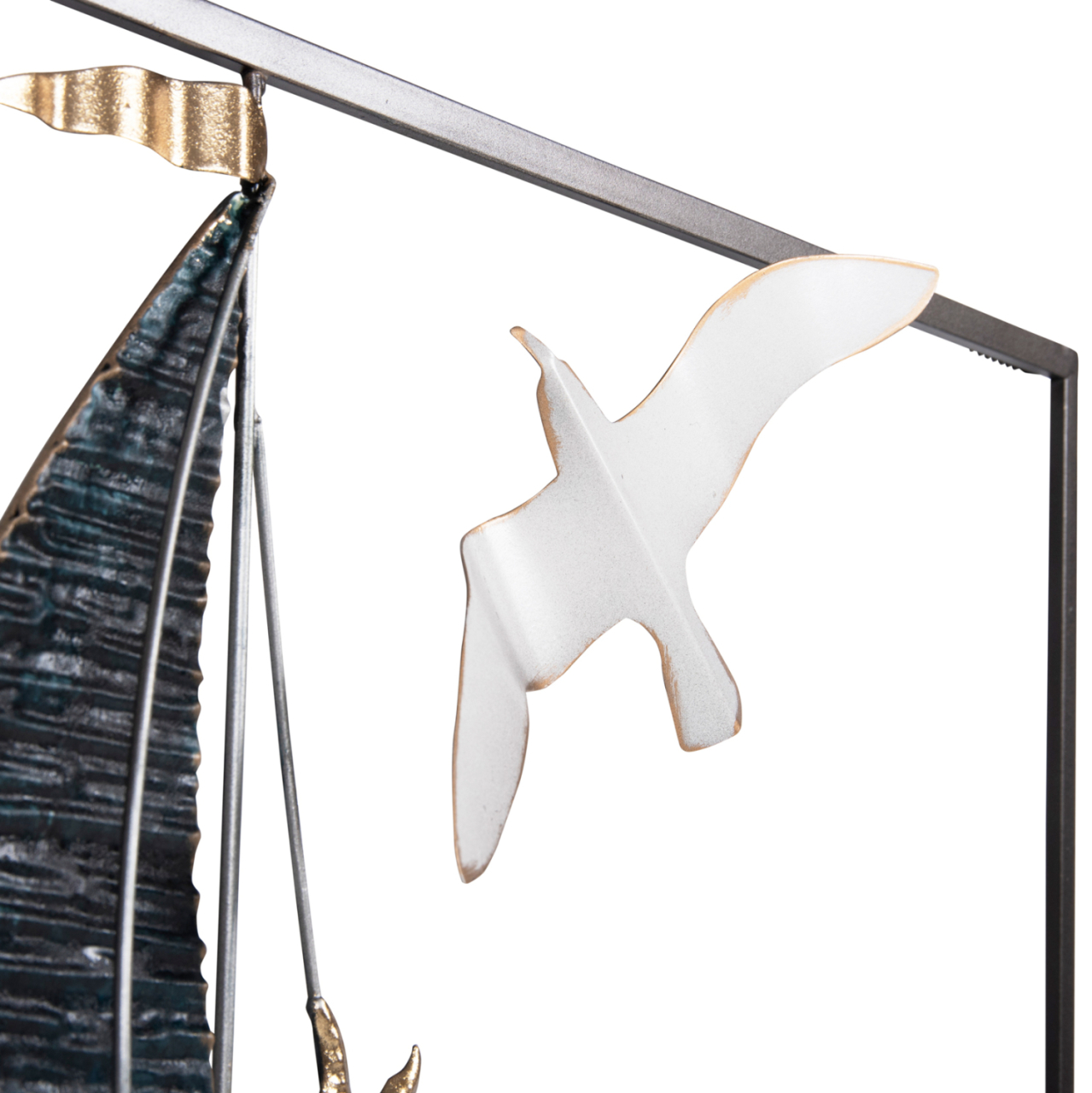 WALL DECORATION SQUARE HM4203 METAL-BOATS 50x6x50cm [4]