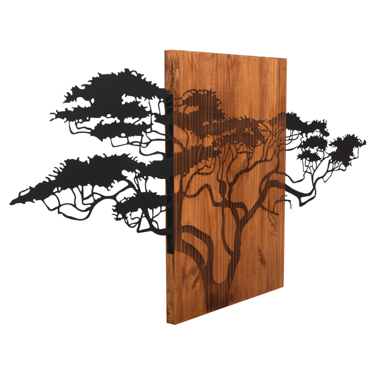 WALL DECORATION TREE FIGURE HM4653 METAL-WOOD 148x3x70Hcm. [3]