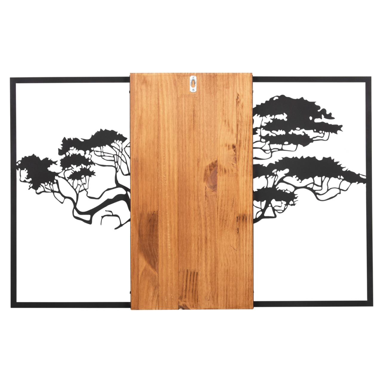 WALL DECORATION TREE IN BLACK FRAME ΗΜ4650-METAL-WOOD 90x3(thickness)x58Hcm. [4]