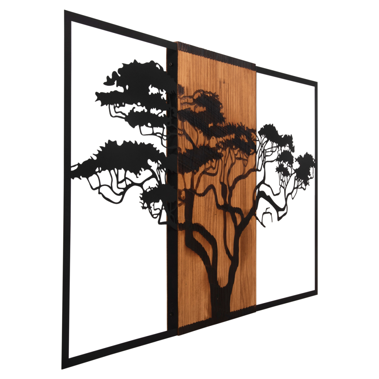 WALL DECORATION TREE IN BLACK FRAME ΗΜ4650-METAL-WOOD 90x3(thickness)x58Hcm. [3]