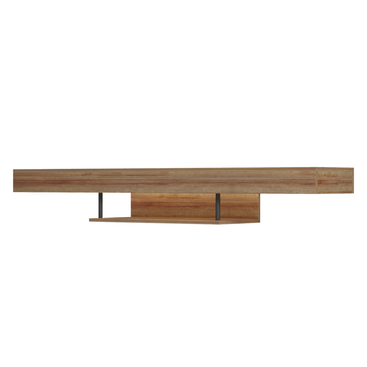 WALL HANGING TV STAND WITH LED SAVOR HM18381.01 MELAMINE IN OAK 150x29.5x22Hcm [5]