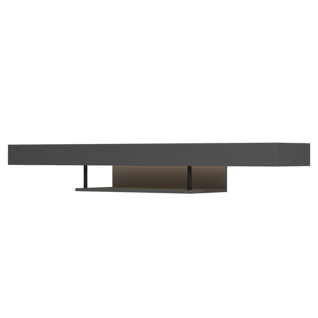 WALL HANGING TV STAND WITH LED SAVOR HM18381.05 MELAMINE IN GREY 150x29.5x22Hcm [5]