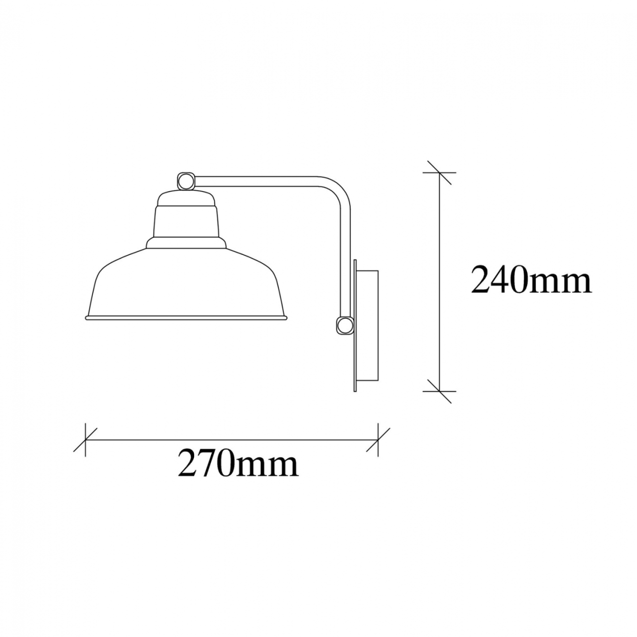 Wall Lamp metallic black HM7306 19x27x24 cm. [2]