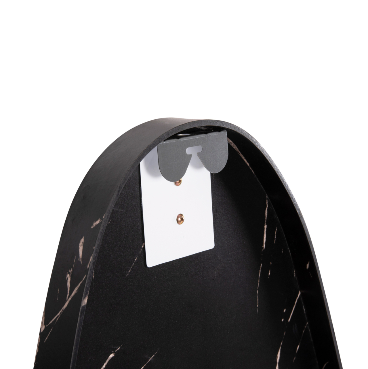 WALL MIRROR CRITHER HM4486.01 MDF FRAME IN BLACK MARBLE COLORING 49x140Hcm. [7]