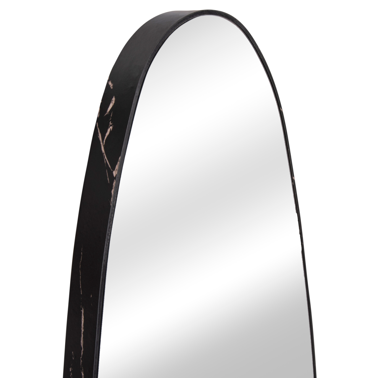 WALL MIRROR CRITHER HM4486.01 MDF FRAME IN BLACK MARBLE COLORING 49x140Hcm. [4]