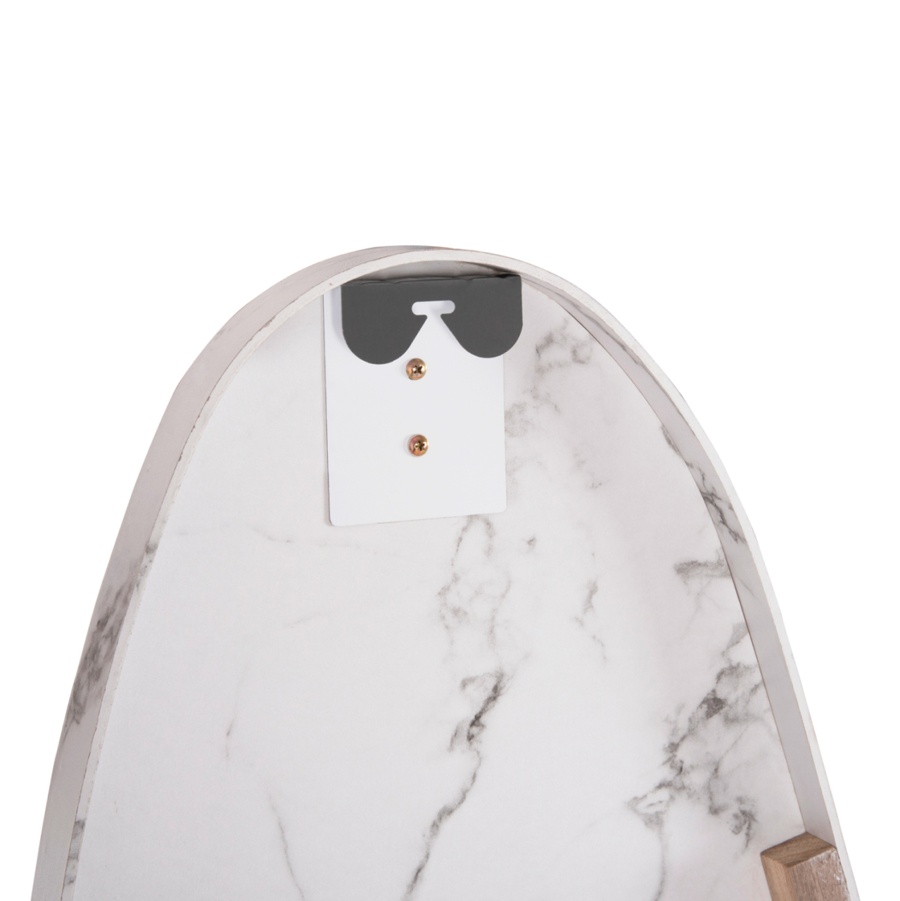 WALL MIRROR CRITHER HM4486.05 MDF FRAME IN WHITE MARBLE COLORING 49x140Hcm. [6]