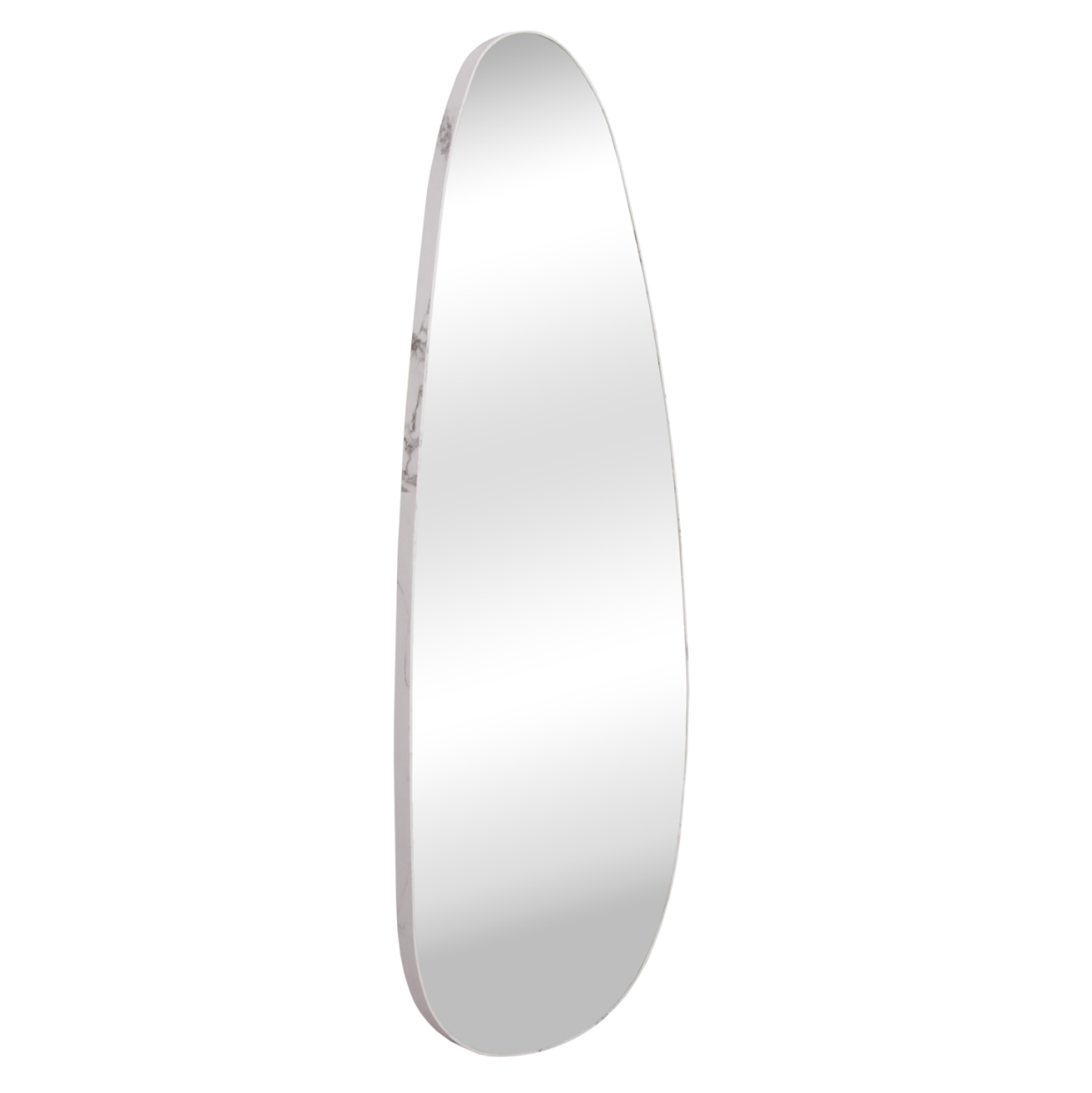 WALL MIRROR CRITHER HM4486.05 MDF FRAME IN WHITE MARBLE COLORING 49x140Hcm. [1]