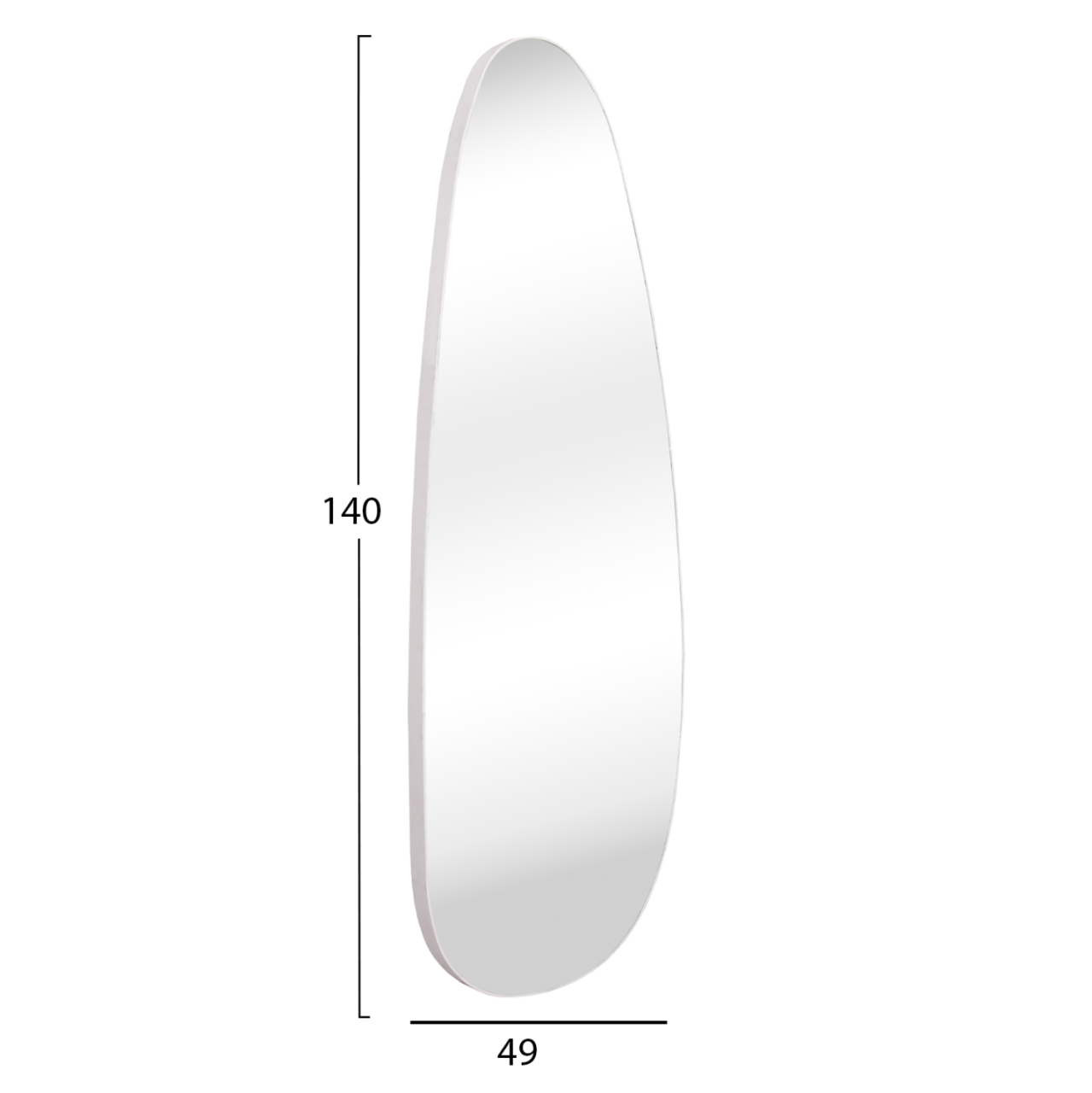 WALL MIRROR CRITHER HM4486.12 MDF FRAME IN WHITE COLORING 49x140Hcm. [2]
