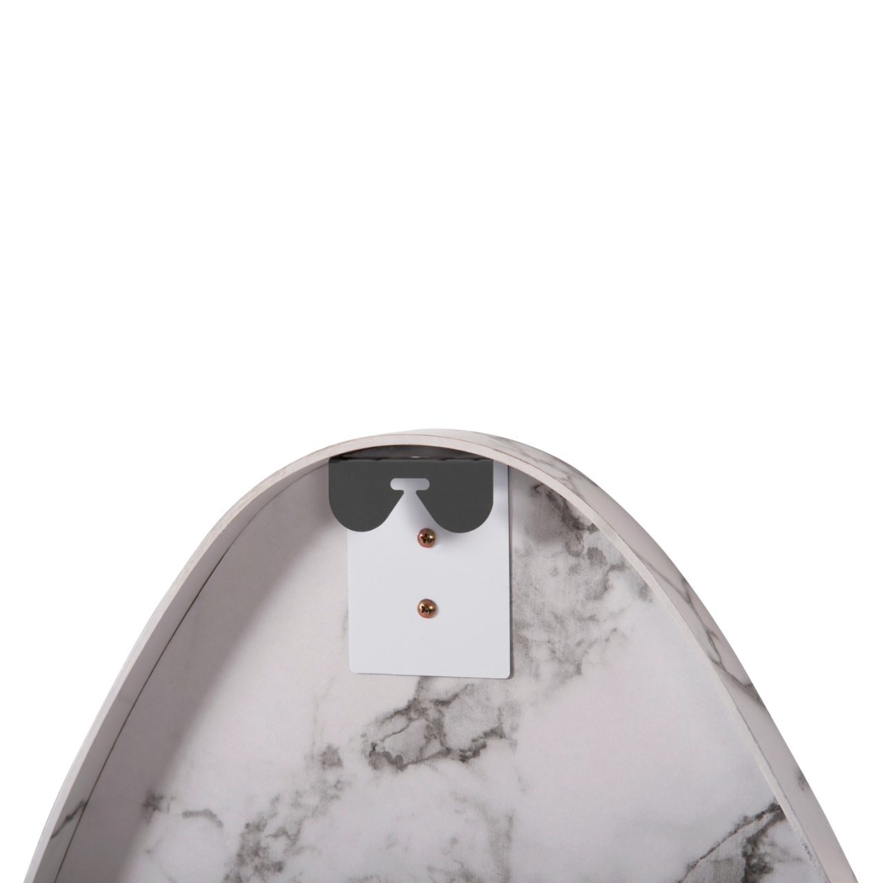 WALL MIRROR DROP HM4488.05 MDF FRAME IN WHITE MARBLE COLORING 50x80Hcm. [6]
