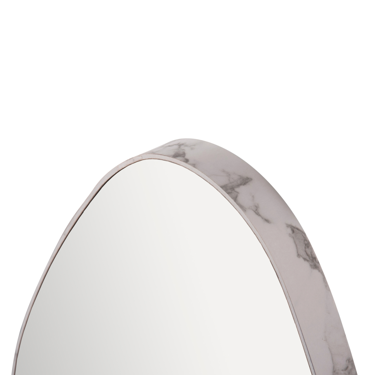 WALL MIRROR DROP HM4488.05 MDF FRAME IN WHITE MARBLE COLORING 50x80Hcm. [4]